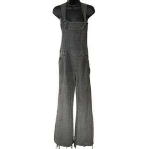 Aerie Wide Leg Overalls Size Small Smoked Gray